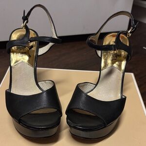 Michael Kors Black and Gold Heels